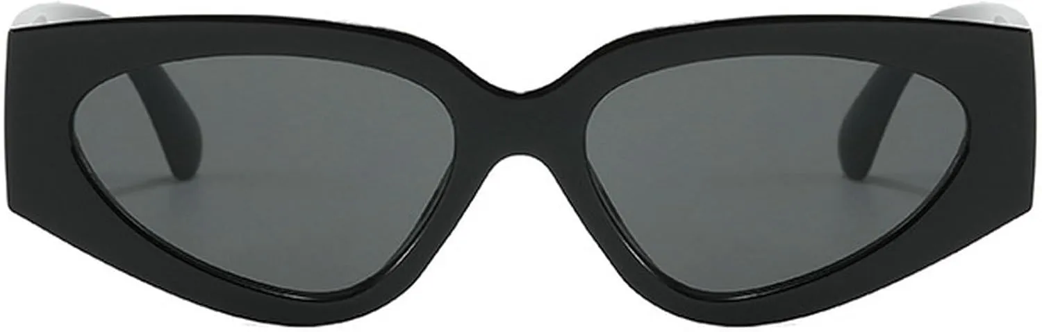 Vintage Small Oval Cat Eye Sunglasses Women Fashion Black White Sexy Sun Glasses Ladies Trendy Elegant Shades UV400