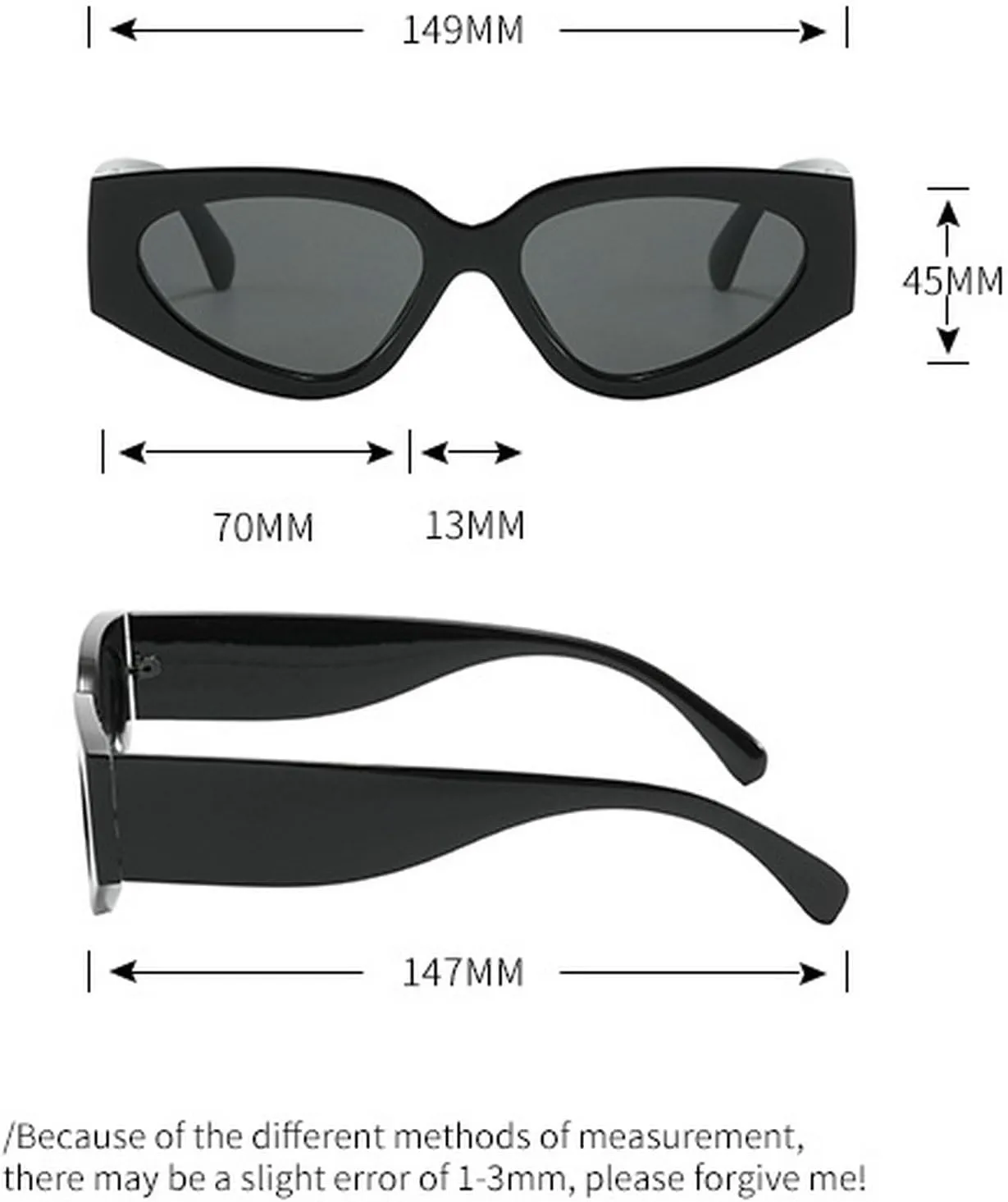 Vintage Small Oval Cat Eye Sunglasses Women Fashion Black White Sexy Sun Glasses Ladies Trendy Elegant Shades UV400