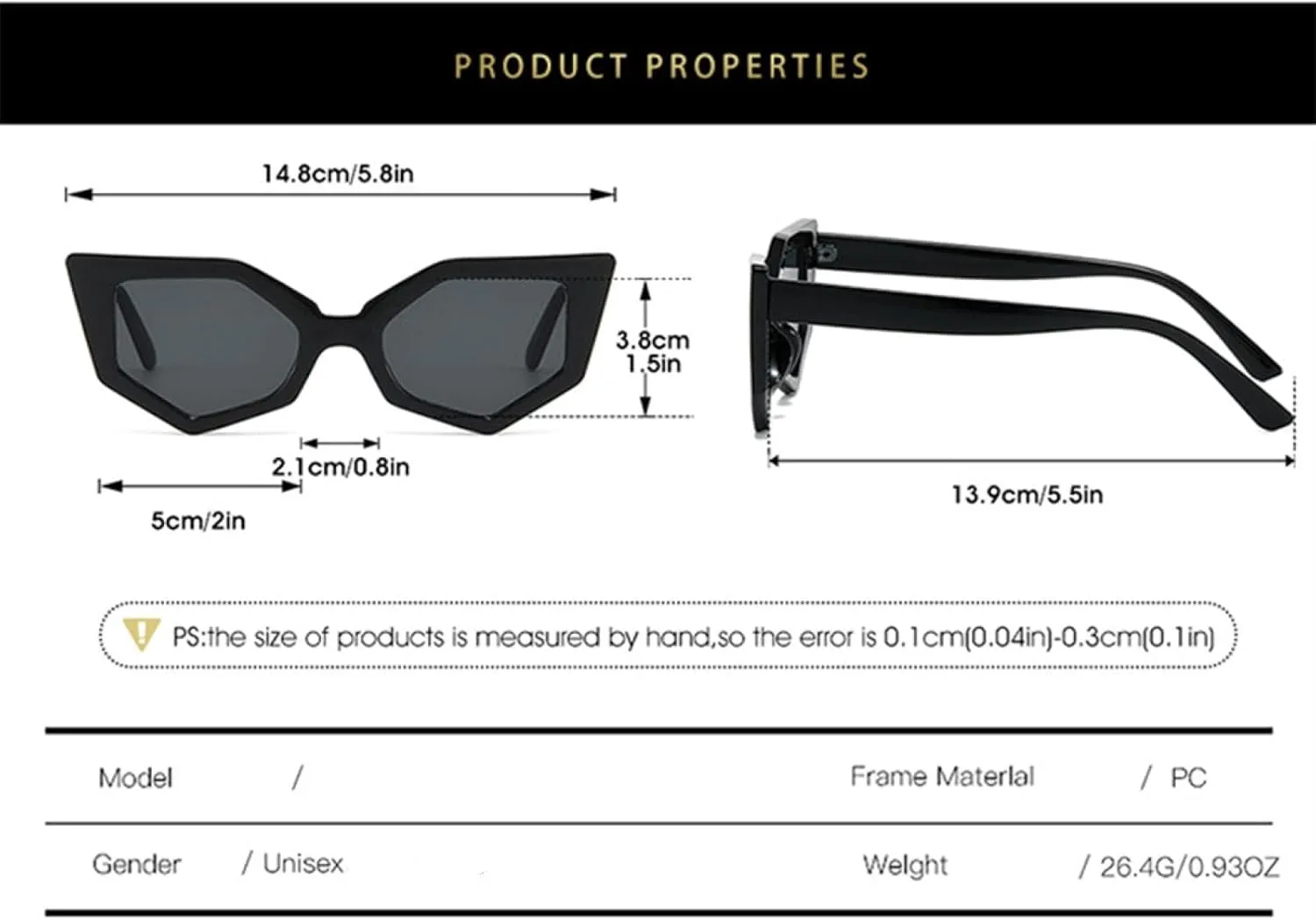 Vintage Sunglasses Women Cat's Eye Eyewear