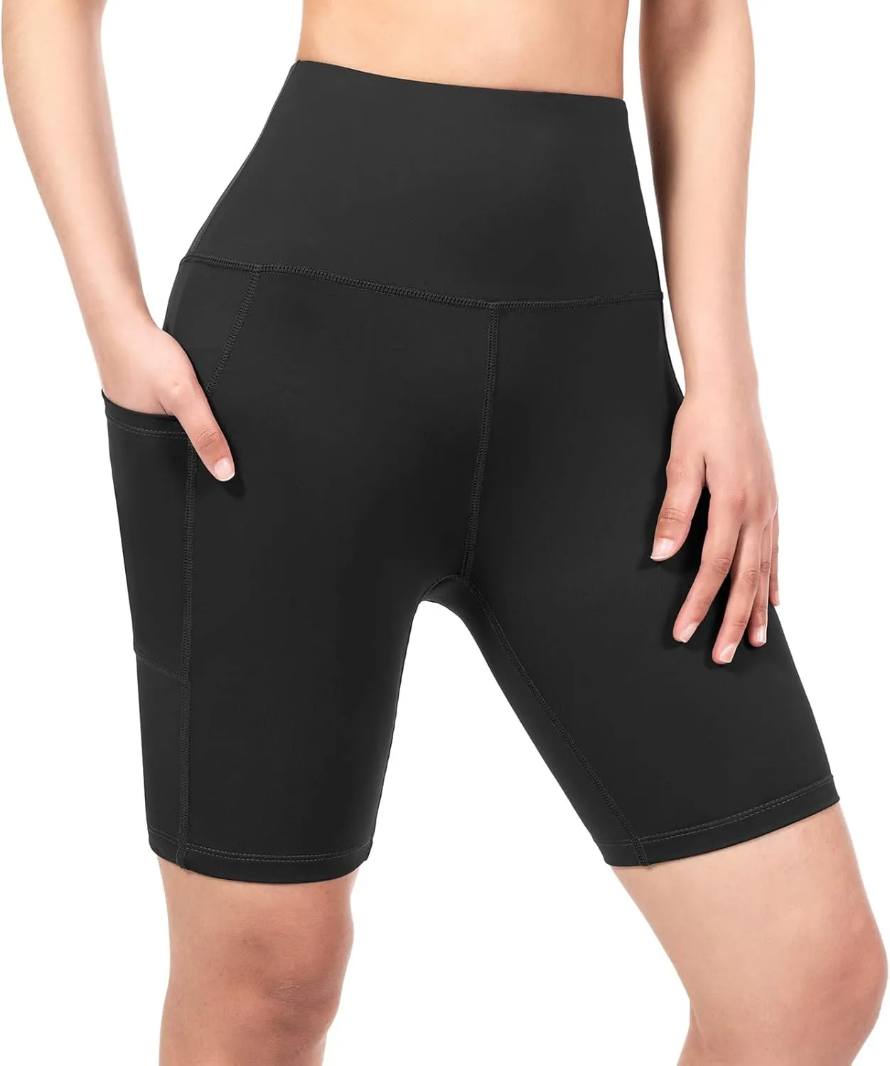 VUTRU Women's Summer 3"/4" High-Waisted Print Running Shorts Biker Shorts Volleyball Shorts with Pockets Quick Dry