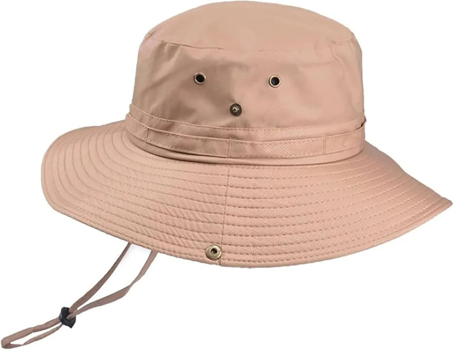 Wide Brim Bucket Hat Upf50  Protective Travel Beach Sun Hat with Semi-Rigid Adjustable Foldable Brim