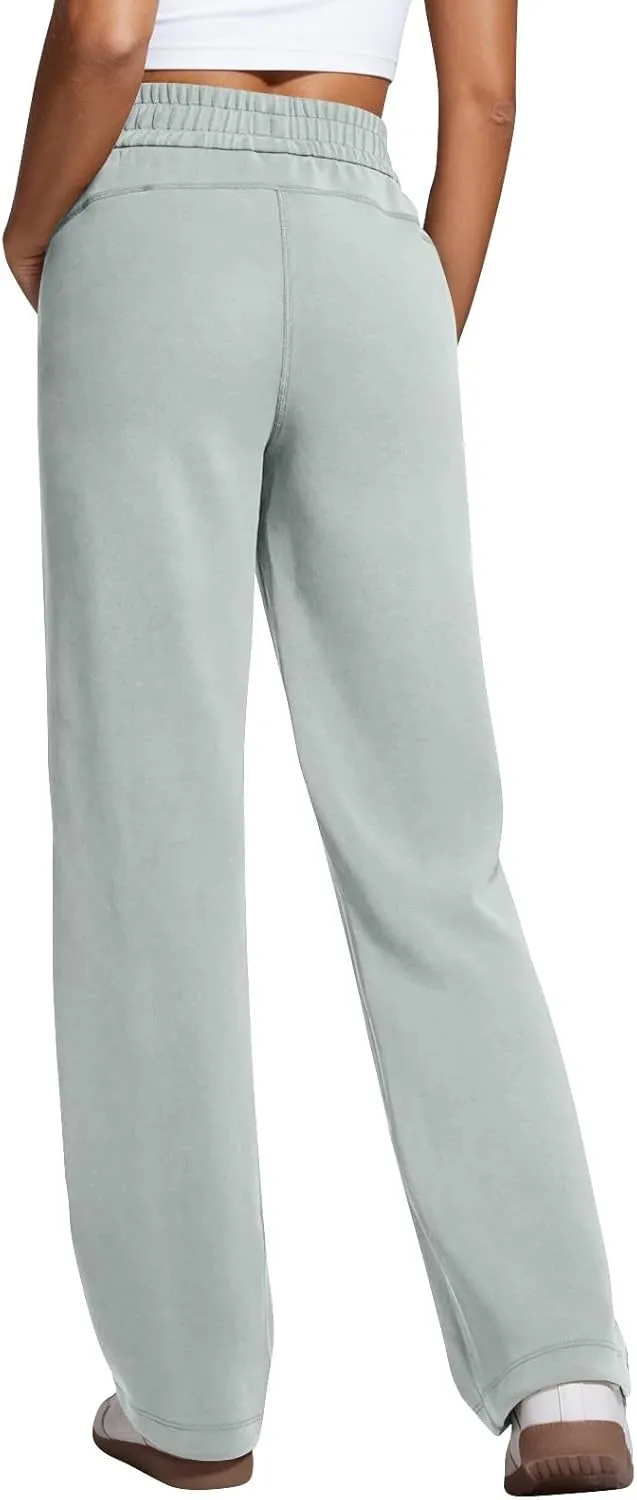Wide Leg Sweatpants Women Baggy High Waisted Drawstring Pants Casual Workout Lounge Pants with Pockets
