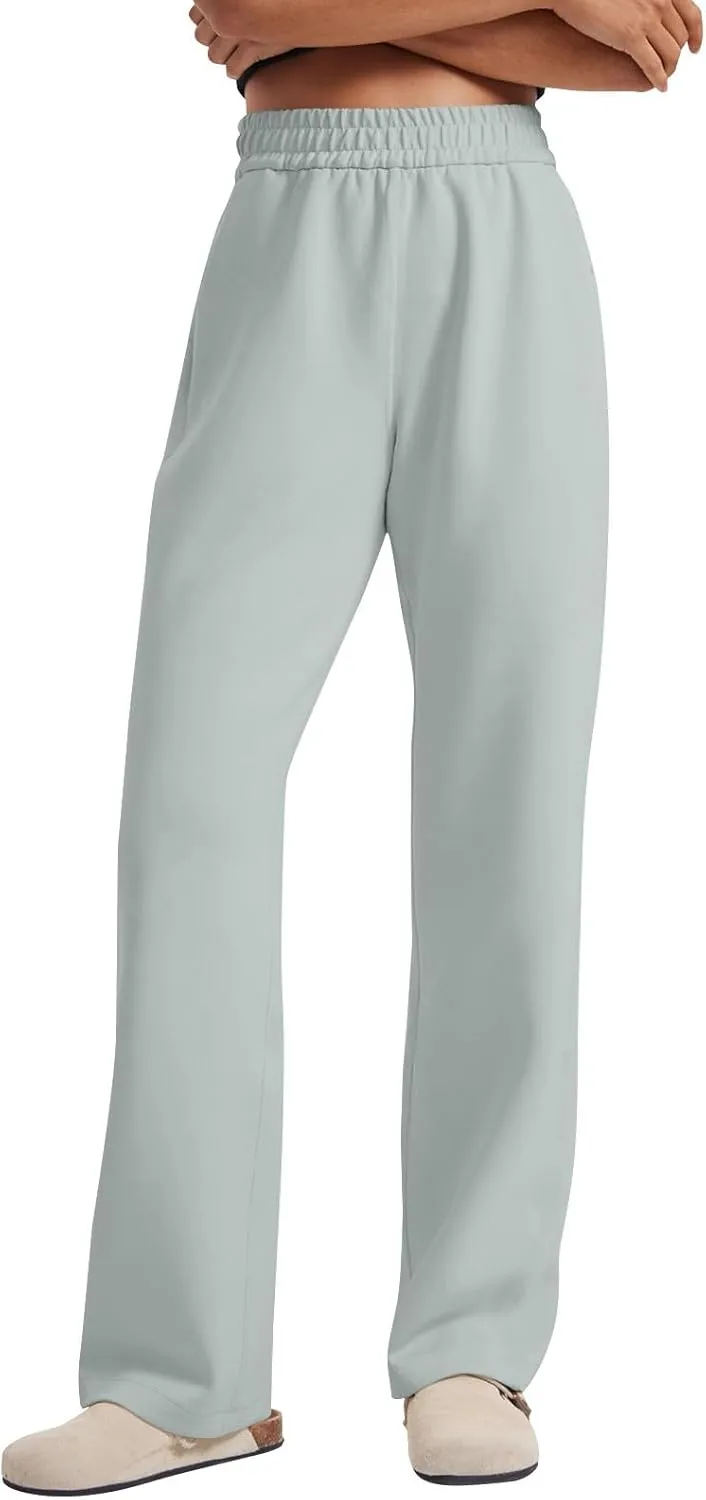 Wide Leg Sweatpants Women Baggy High Waisted Drawstring Pants Casual Workout Lounge Pants with Pockets