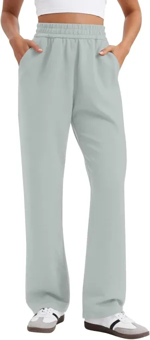 Wide Leg Sweatpants Women Baggy High Waisted Drawstring Pants Casual Workout Lounge Pants with Pockets