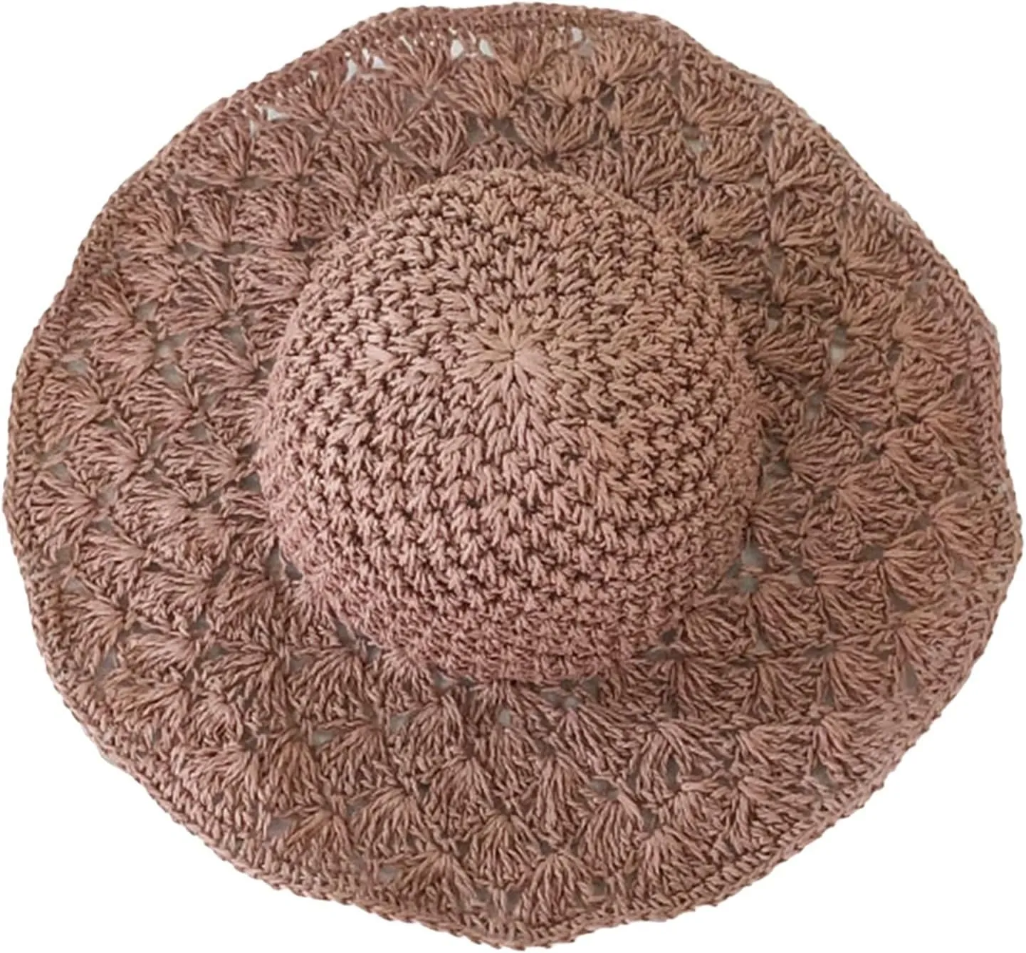 Women Crochet Bucket Hat Straw Hats for Women Straw Panama Hat Foldable Beach Sun Hat Sun Protective