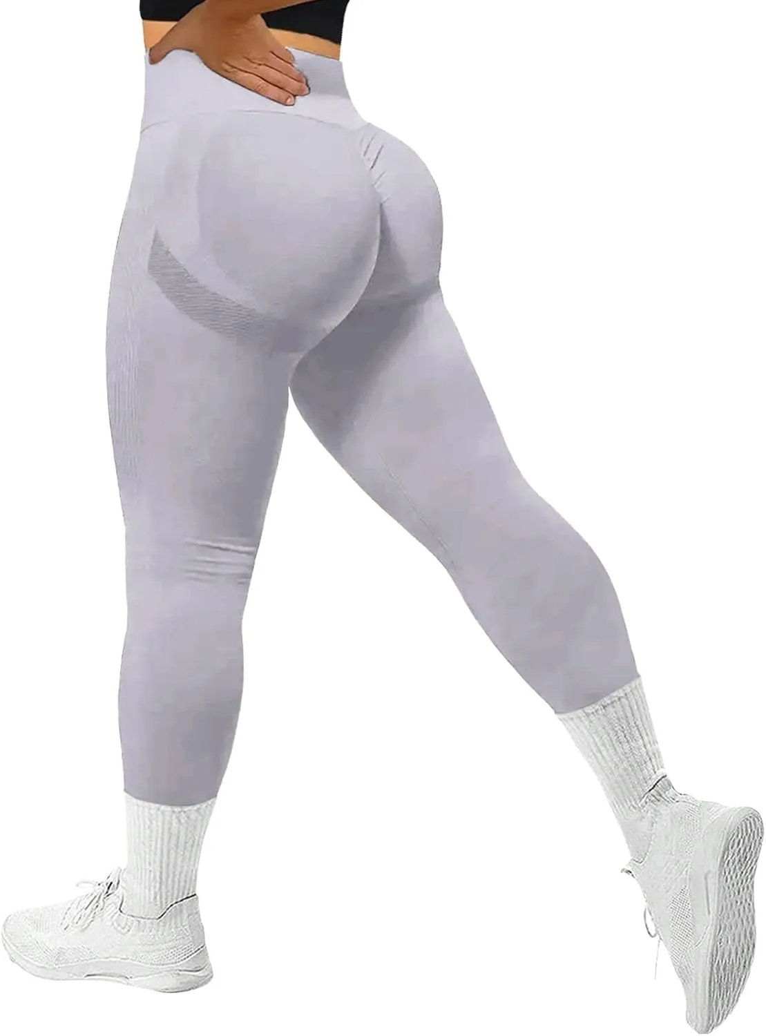 Women Seamless Leggings Smile Contour High Waist Workout Yoga Pants Scrunch Butt Gym Seamless Booty Tight