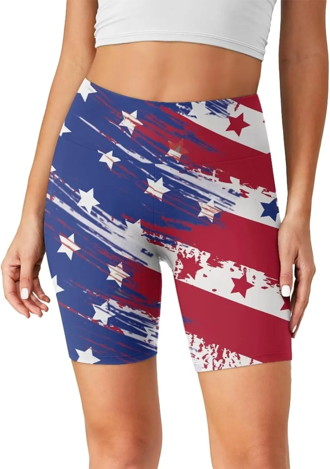 Women Workout Biker Shorts 8'' High Waist Tummy Control Yoga Gym Running Leggings Summer Volleyball Shorts 2025