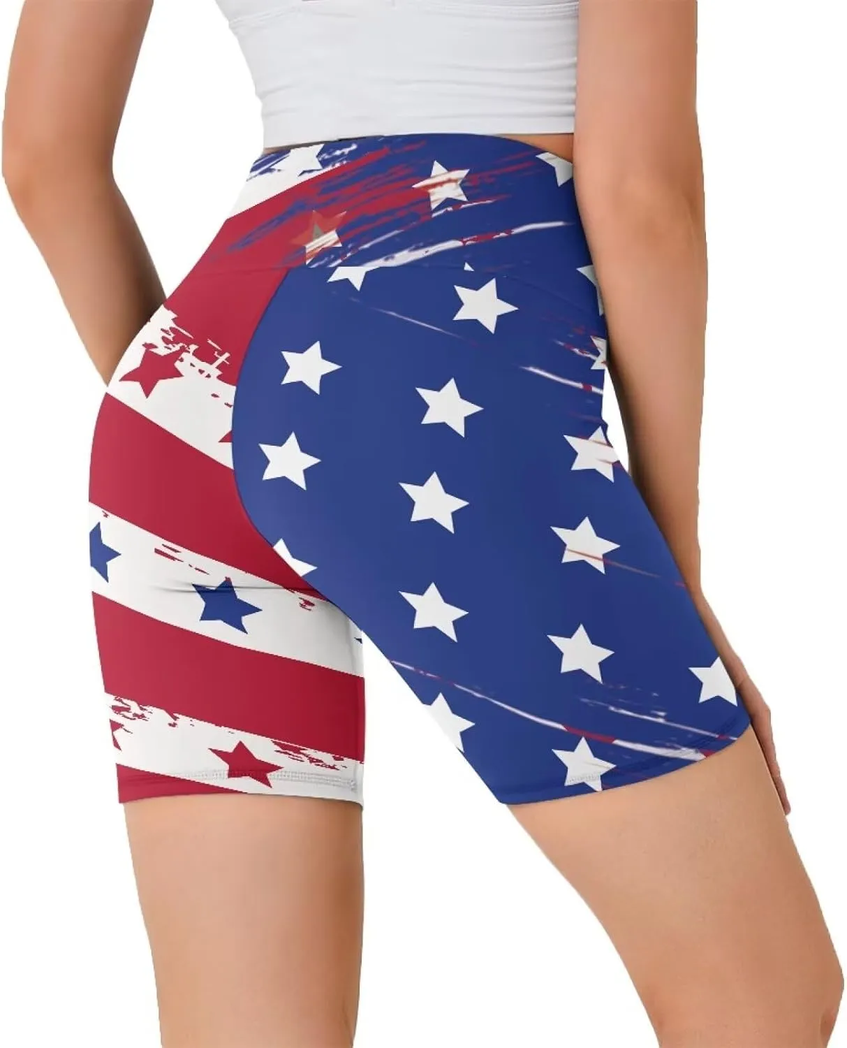 Women Workout Biker Shorts 8'' High Waist Tummy Control Yoga Gym Running Leggings Summer Volleyball Shorts 2025