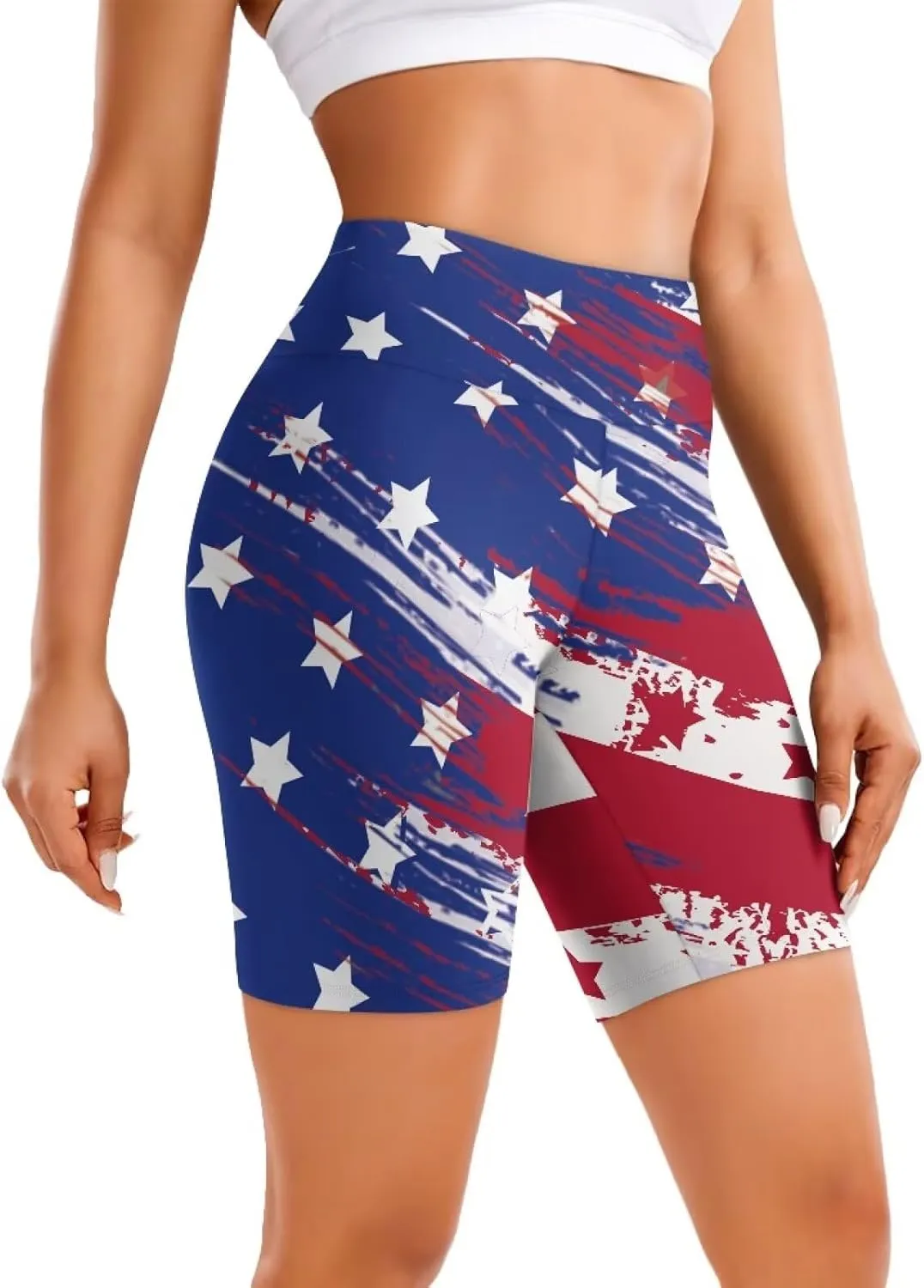 Women Workout Biker Shorts 8'' High Waist Tummy Control Yoga Gym Running Leggings Summer Volleyball Shorts 2025