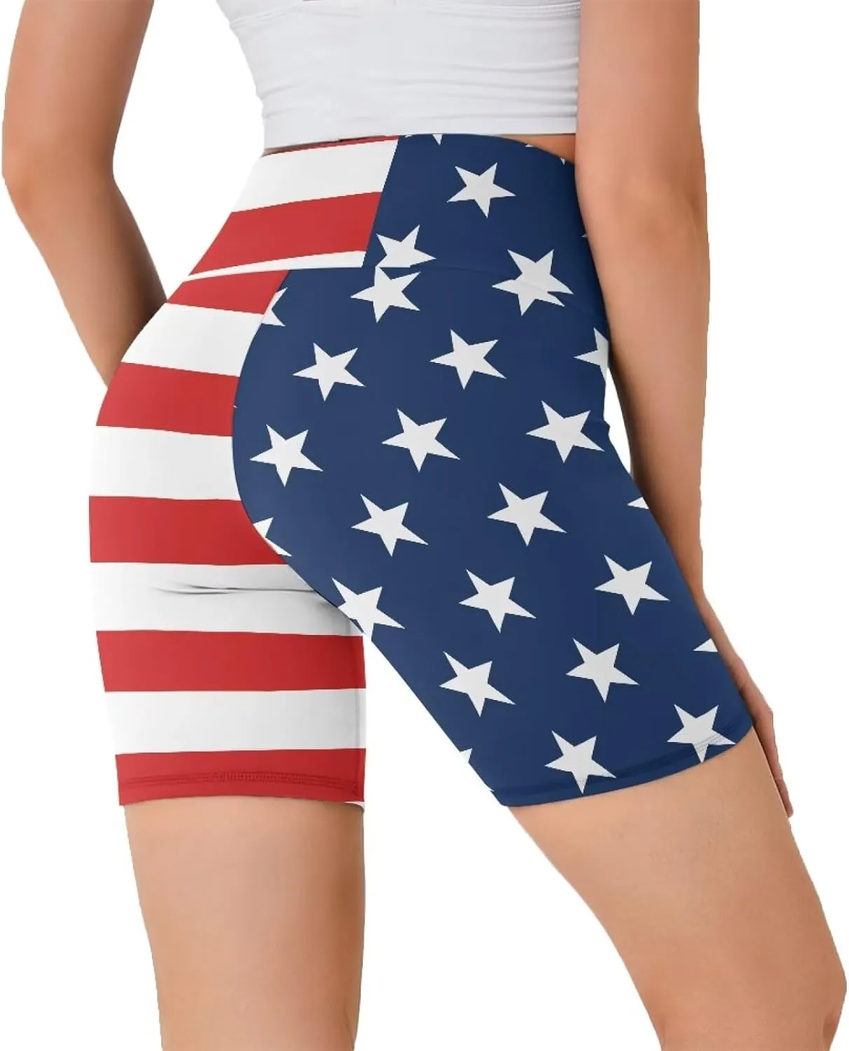 Women Workout Biker Shorts 8'' High Waist Tummy Control Yoga Gym Running Leggings Summer Volleyball Shorts 2025