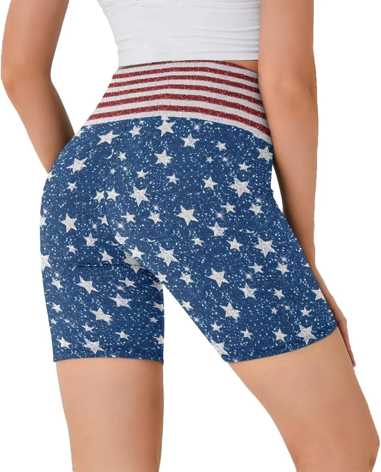 Women Workout Biker Shorts 8'' High Waist Tummy Control Yoga Gym Running Leggings Summer Volleyball Shorts 2025