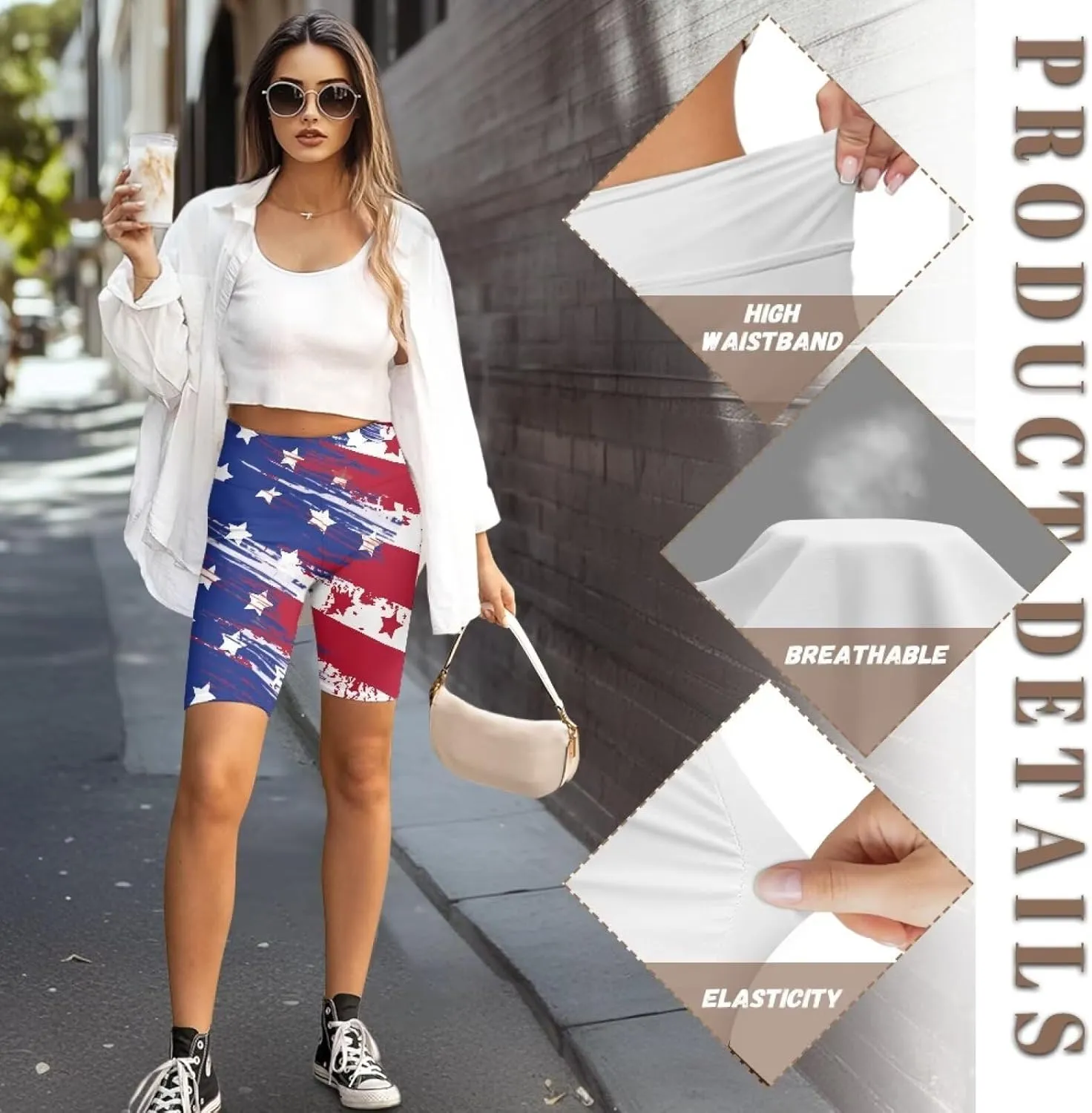 Women Workout Biker Shorts 8'' High Waist Tummy Control Yoga Gym Running Leggings Summer Volleyball Shorts 2025