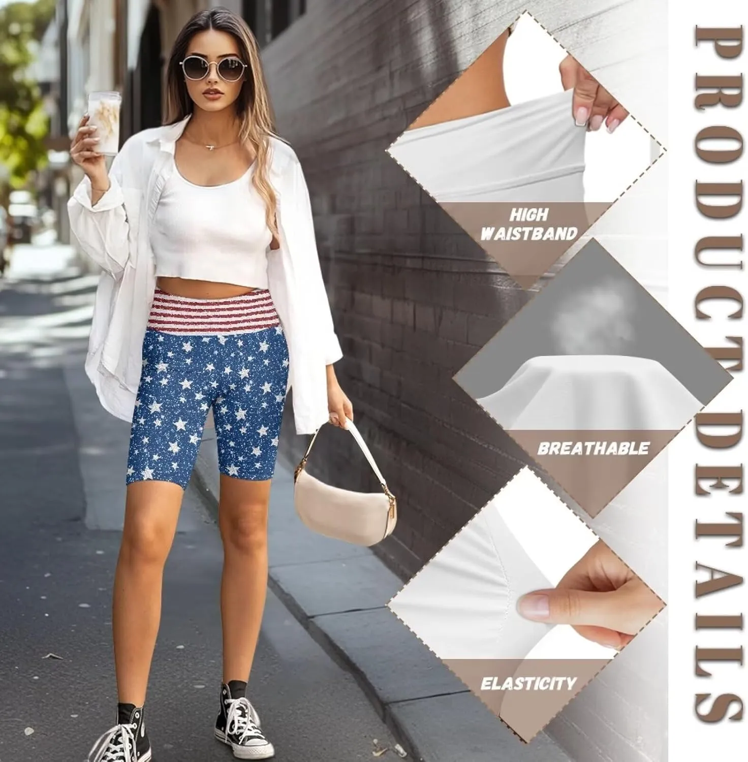 Women Workout Biker Shorts 8'' High Waist Tummy Control Yoga Gym Running Leggings Summer Volleyball Shorts 2025