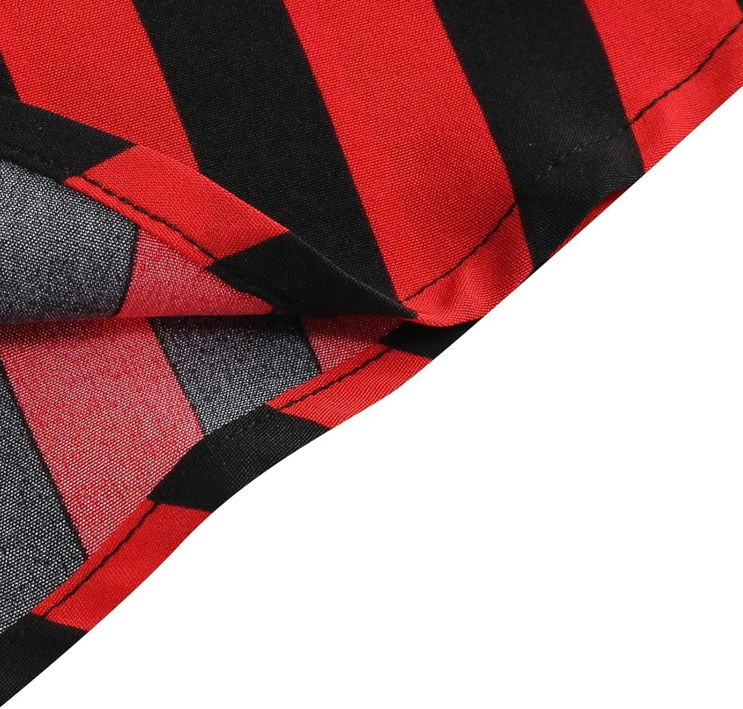Womens A Line Midi Skirt Pleated Striped Color Block Elastic Waist Tiered Summer Casual Trendy Dressy Long Skirts