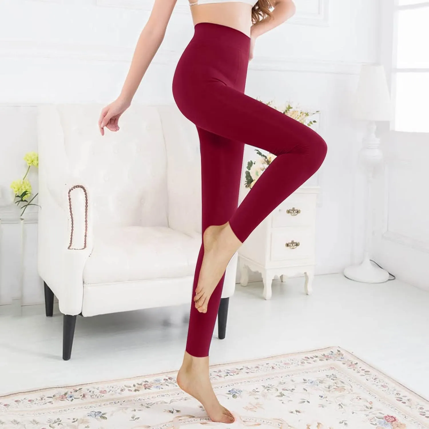 Women's Activewear Leggings Compression Soft Opaque Yoga Pants 7/8 High Waisted Workout Tummy Control Butt Lifting