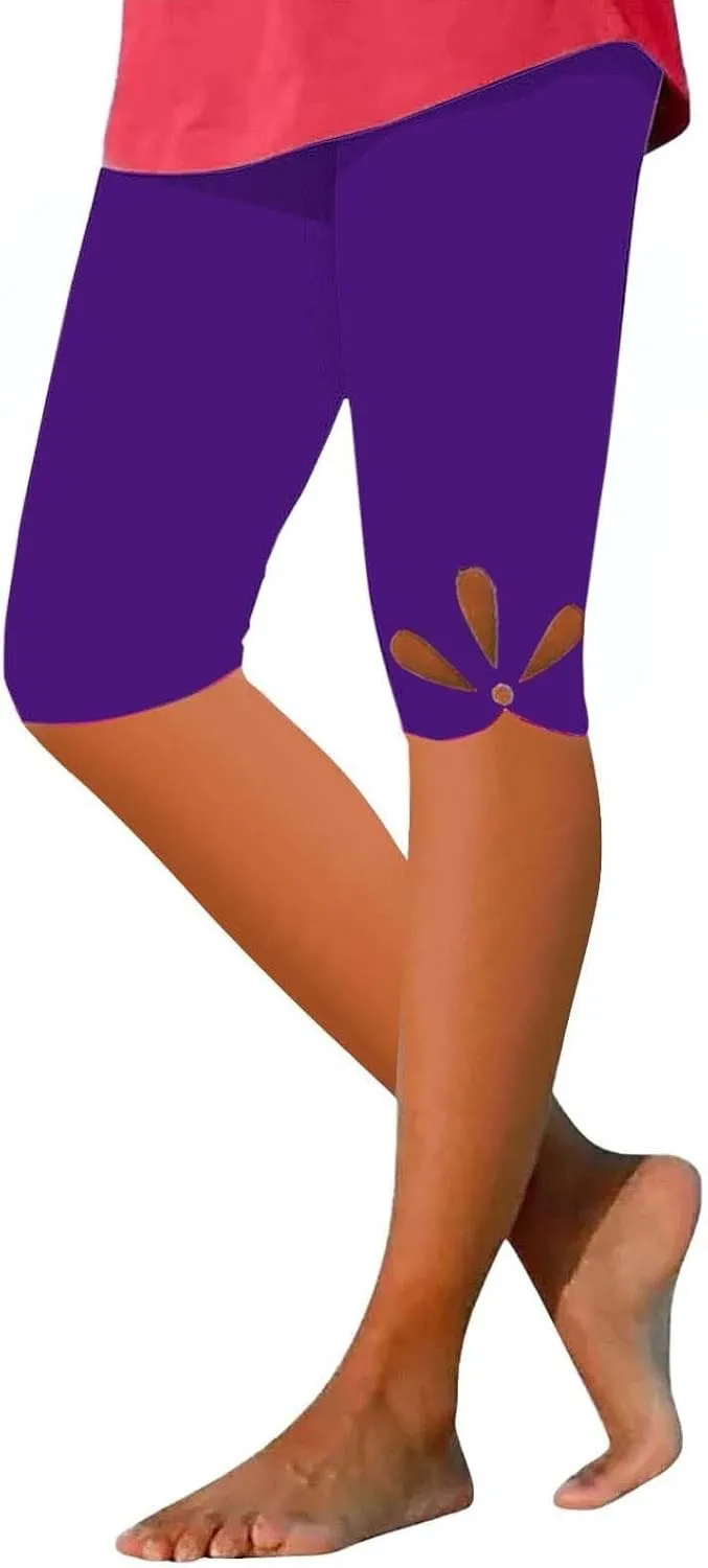 Womens Capris for Summer Dressy Cropped High Waist Yoga Pants Comfy Stretchy Leggings 2025 Workout Compression Pants