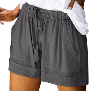 Womens Casual Shorts High Waisted 2025 Dressy Casual Wide Leg Lightweight Lounge Beach Shorts Summer Vacation Outfits