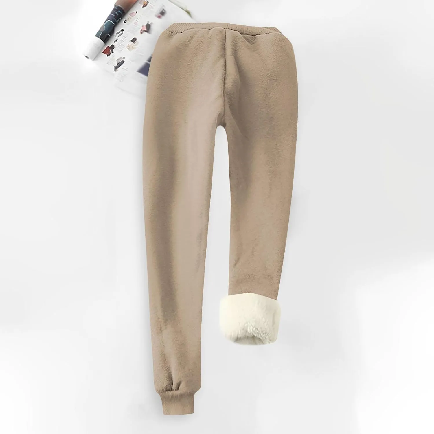 Women's Fleece Lined Sweatpants Winter Warm Sherpa Lined Athletic Sweatpants Thermal Jogger Fleece Pants with Pocket