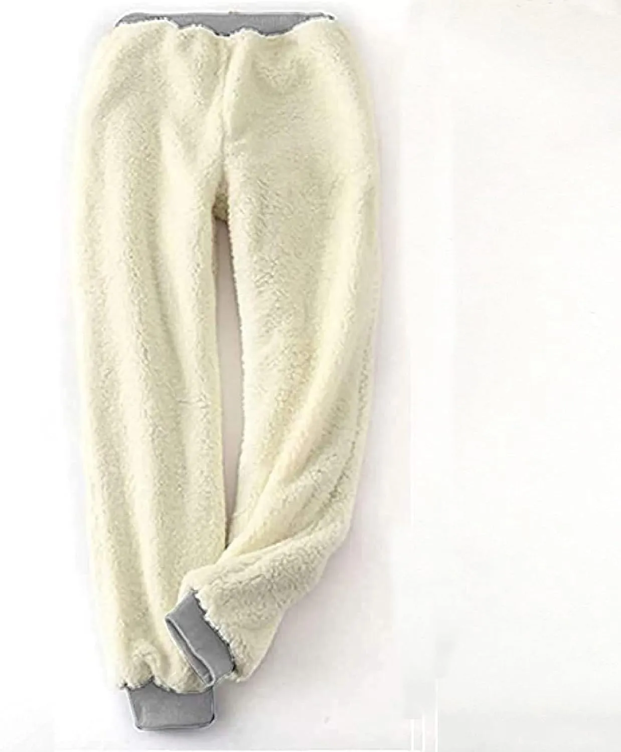 Womens Fleece Pants Sherpa Lined Sweatpants Winter Warm Cashmere Sweat Pants Solid Color Casual Jogger with Pockets