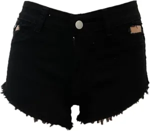 Womens High Waisted Jean Shorts Frayed Raw Hem Denim Shorts Distressed Casual Summer Stretchy Shorts Jean