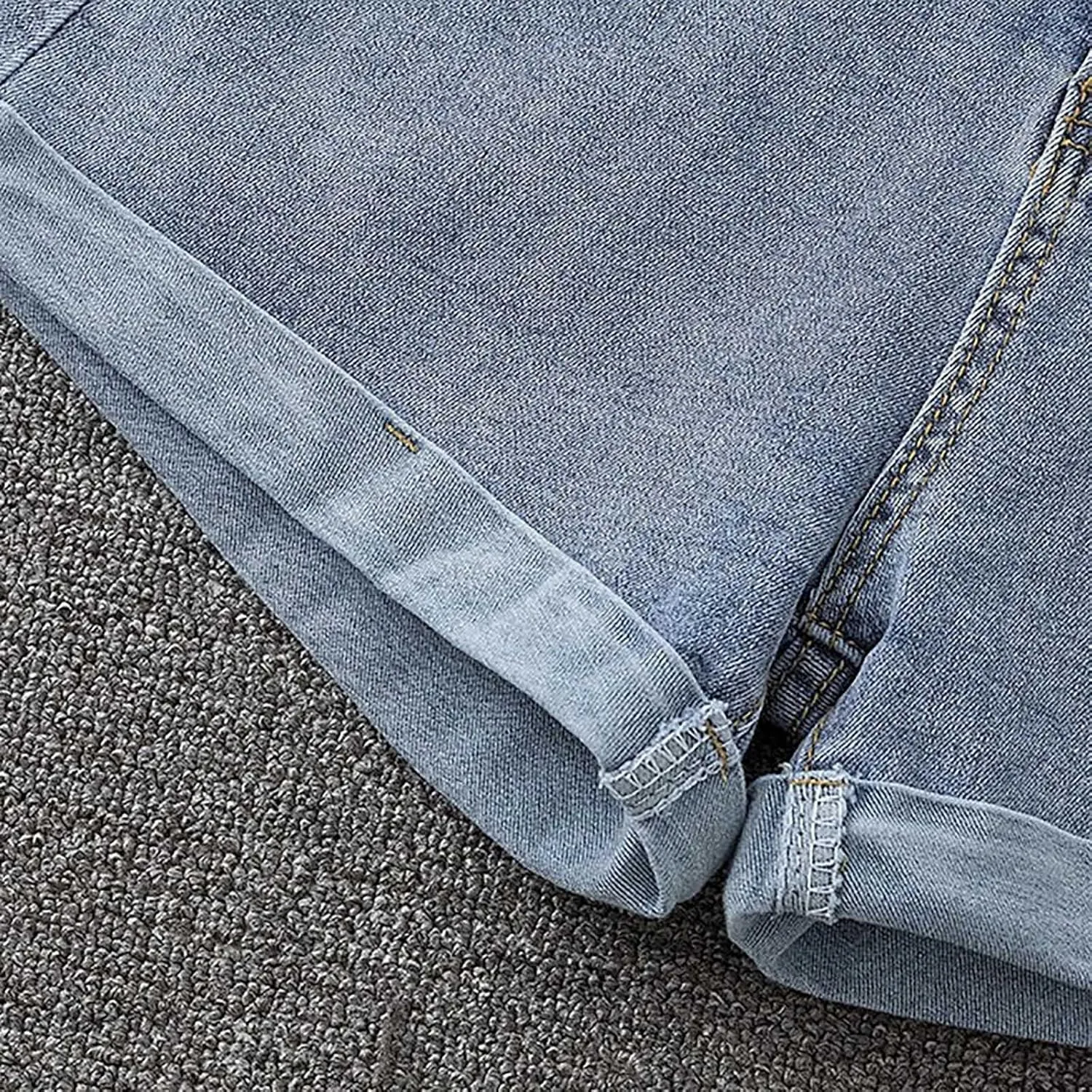 Women's High Waisted Stretchy Denim Shorts Casual Summer Wide Leg Jean Shorts Trendy A Line Design Loose Fit Jorts