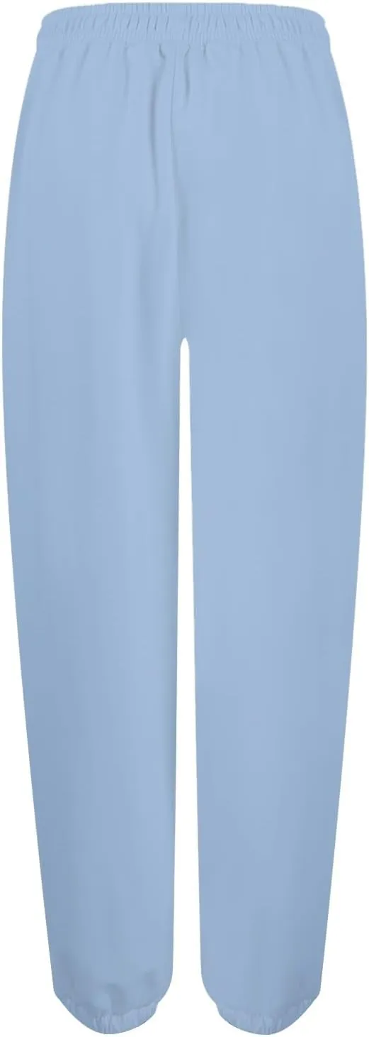 Womens Joggers Baggy Casual Drawstring High Waisted Sweatpants Cinch Bottom Workout Lounge Pants with Pockets