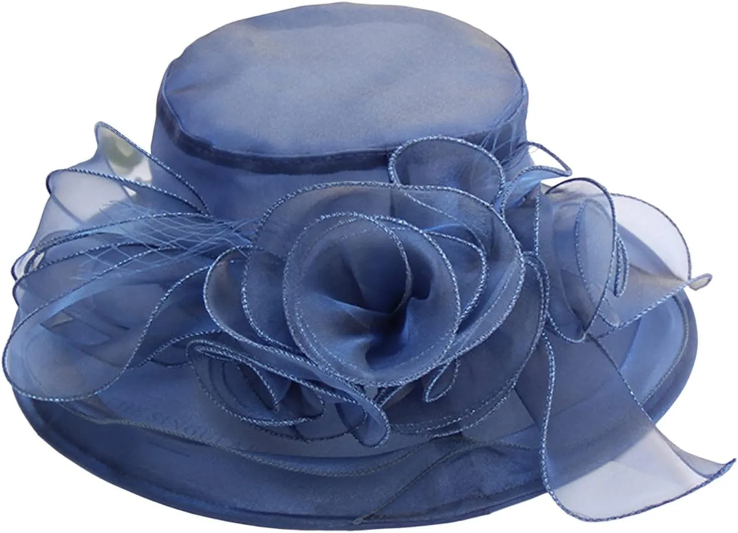 Womens Kentucky Church Derby Hat Wide Brim Tea Party Wedding Cap for Women Summer Organza Fascinator Hat