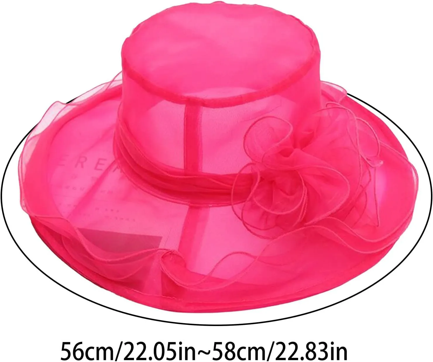 Womens Kentucky Church Derby Hats Fascinators Fancy Hats for Women Tea Party Wide Brim Organza Church Hats Sun Hats