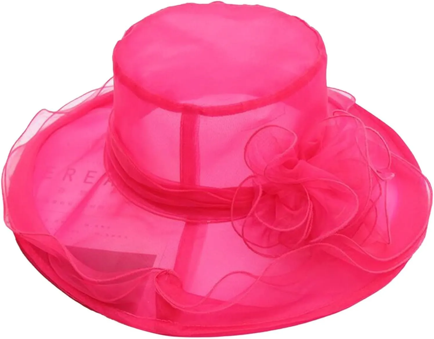 Womens Kentucky Church Derby Hats Fascinators Fancy Hats for Women Tea Party Wide Brim Organza Church Hats Sun Hats