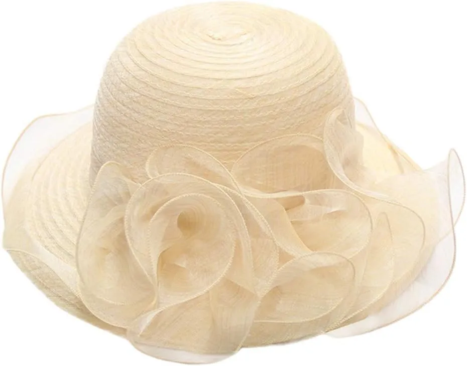 Women's Kentucky Church Derby Racing Horse Organza Hat Bucket Hat Bowler Wedding Dress Party Cap