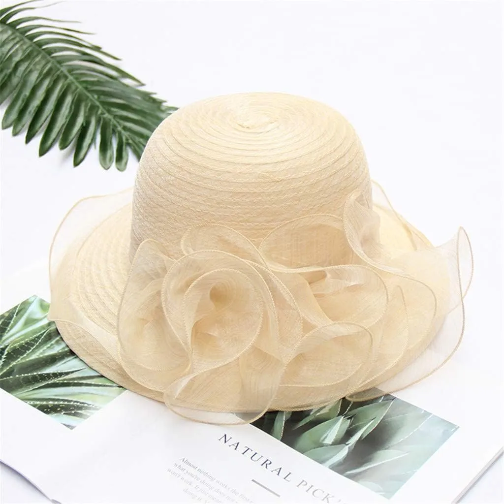 Women's Kentucky Church Derby Racing Horse Organza Hat Bucket Hat Bowler Wedding Dress Party Cap