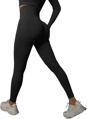 Women's Seamless Leggings Stretchy High Waist Slimming Booty Yoga Pants Workout Running Butt Lift Tights