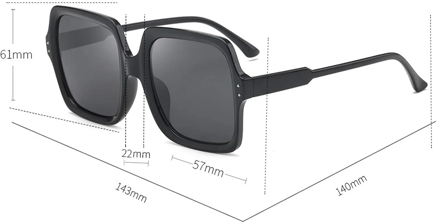 Women's Street Selfie Large Frame Sunglasses Men's Outdoor Driving Daily Commuting Sports Sun glasses