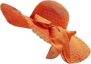 Womens Sun Straw Hat Wide Brim UPF 50 Summer Foldable Roll up Floppy Beach Hats Outdoor Sun Hats for Women