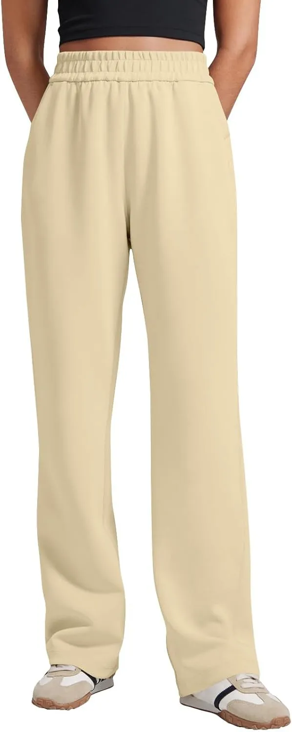 Women's Sweatpants Baggy Comfy Soft Drawstring High Waisted Workout Pants Wide Leg Lounge Pants with Pockets