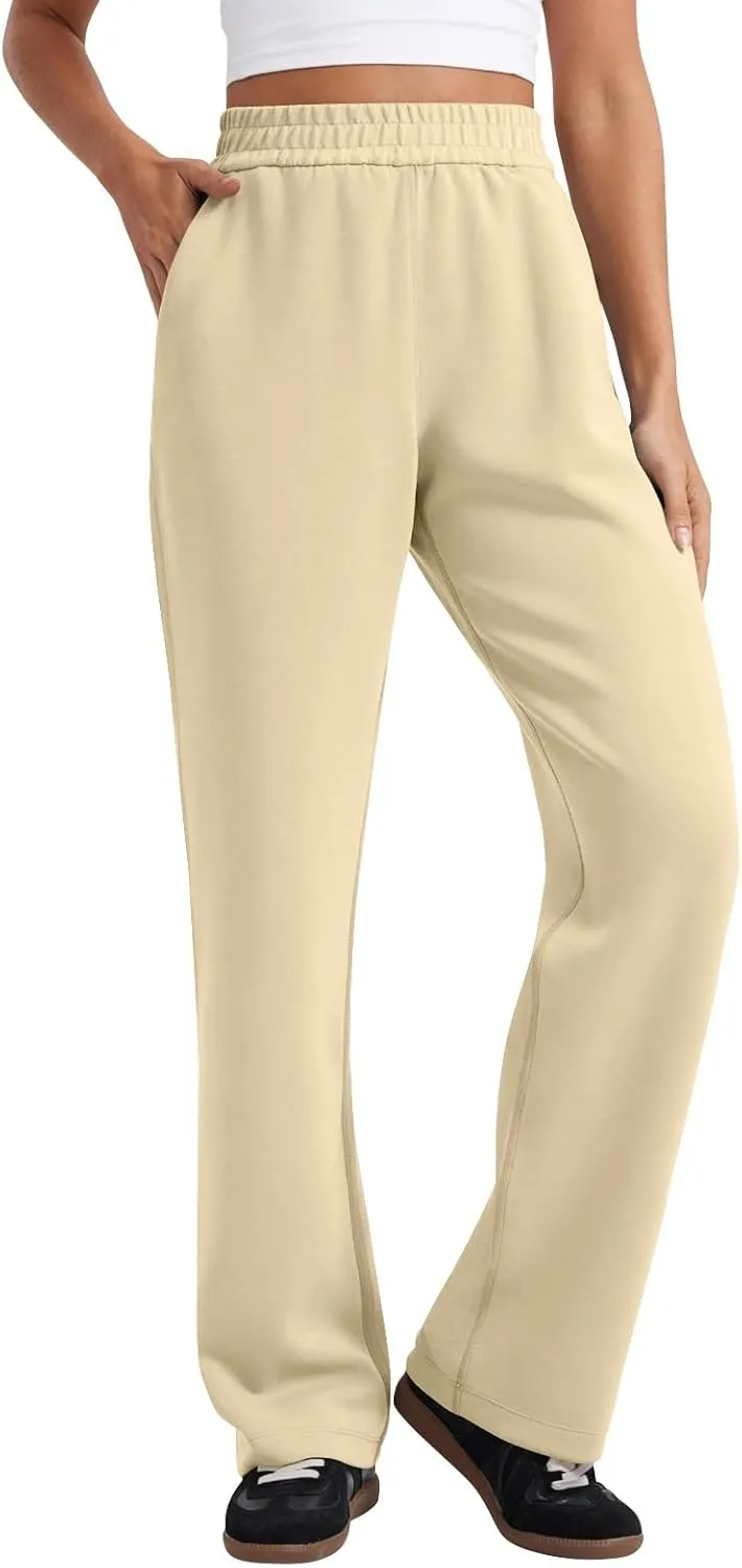 Women's Sweatpants Baggy Comfy Soft Drawstring High Waisted Workout Pants Wide Leg Lounge Pants with Pockets