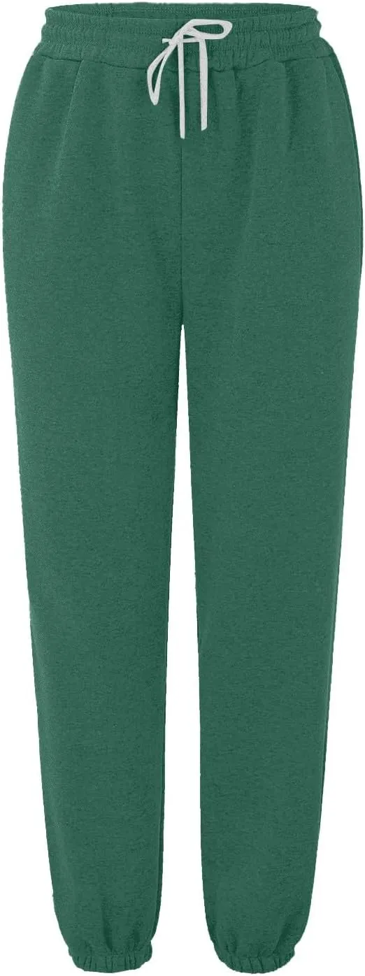 Womens Sweatpants High Waisted Baggy Workout Jogger Pants with Pockets Trousers Fall Clothes for Women 2024