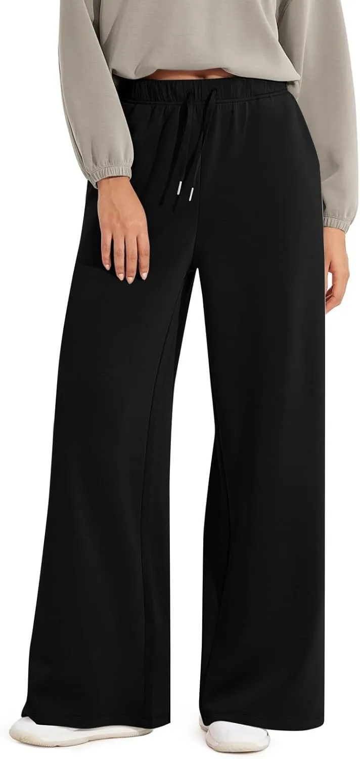 Womens Tall Sweatpants Loose Fit Wide Leg Joggers with Pockets Business Casual Comfy High Wasited Sweat Pants Preppy