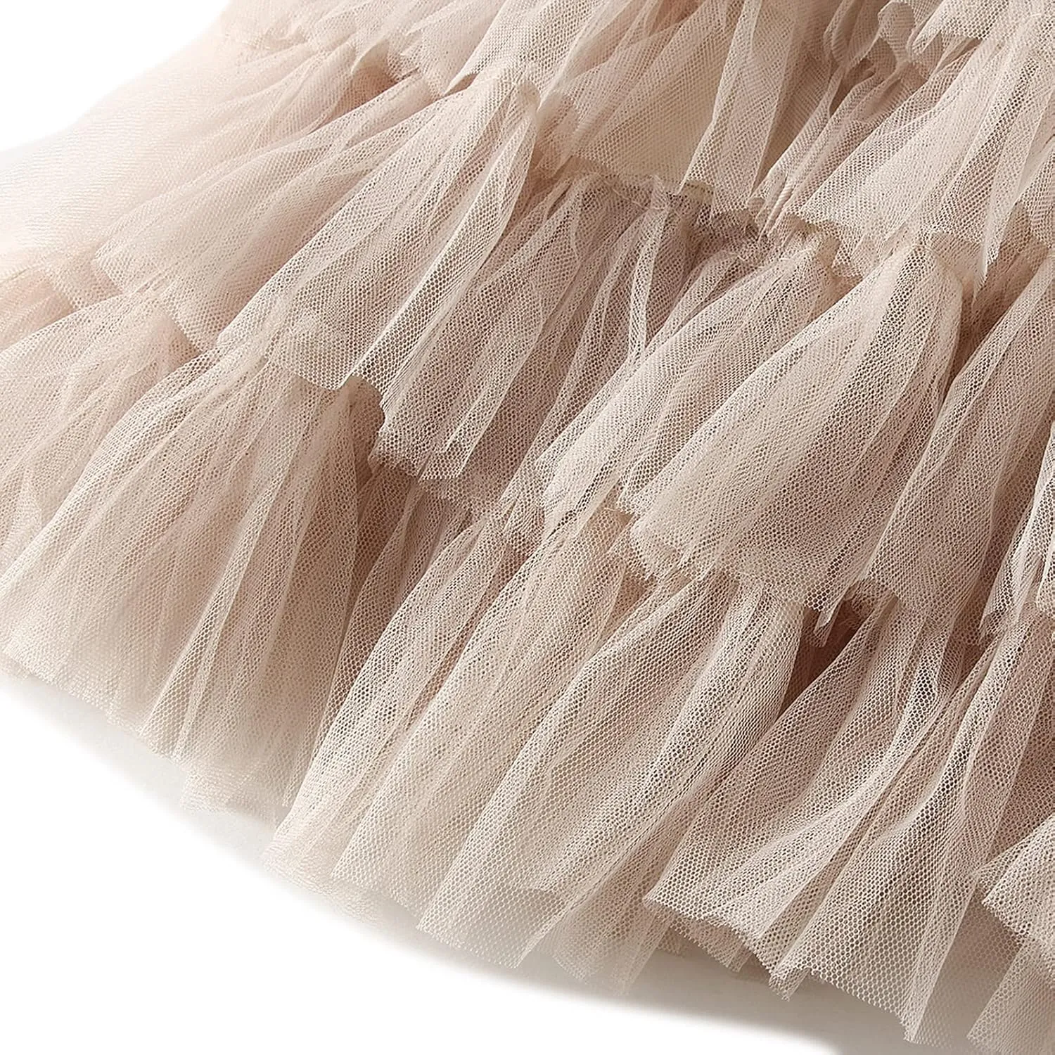 Women's Tulle Long Skirt Elastic Waist Mesh Pleated Maxi Skirt Ruffle Tiered Layered Tulle Tutu Skirt Cake Skirt