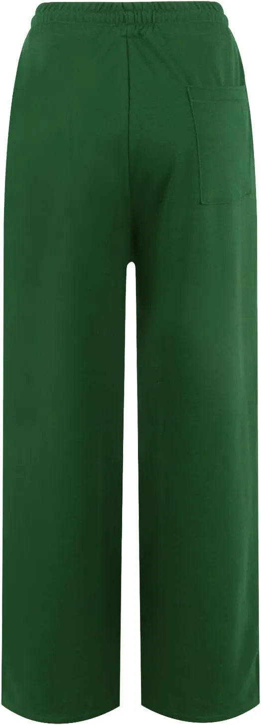 Womens Wide Leg Sweatpants Casual Drawstring High Waisted Flared Sweatpants Baggy Lightweight Joggers with Pockets