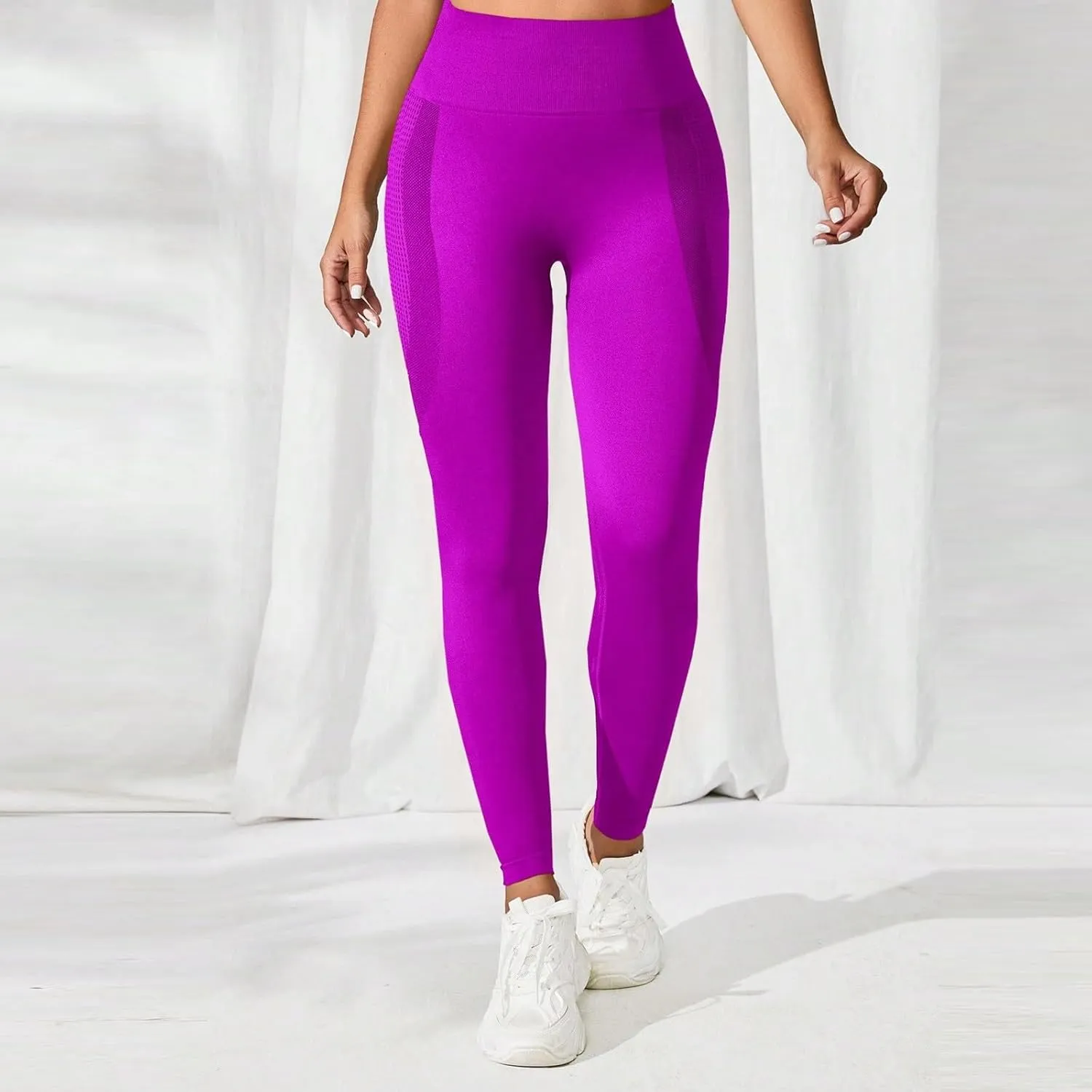 Womens Workout Leggings with High Waist Tummy Control Athletic Yoga Pants Scrunch Butt Gym Seamless Booty Tight
