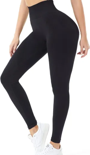 Workout Leggings for Women, Butt Lifting Scrunch Leggings Seamless Tummy Control Yoga Pants High Waist Activewear
