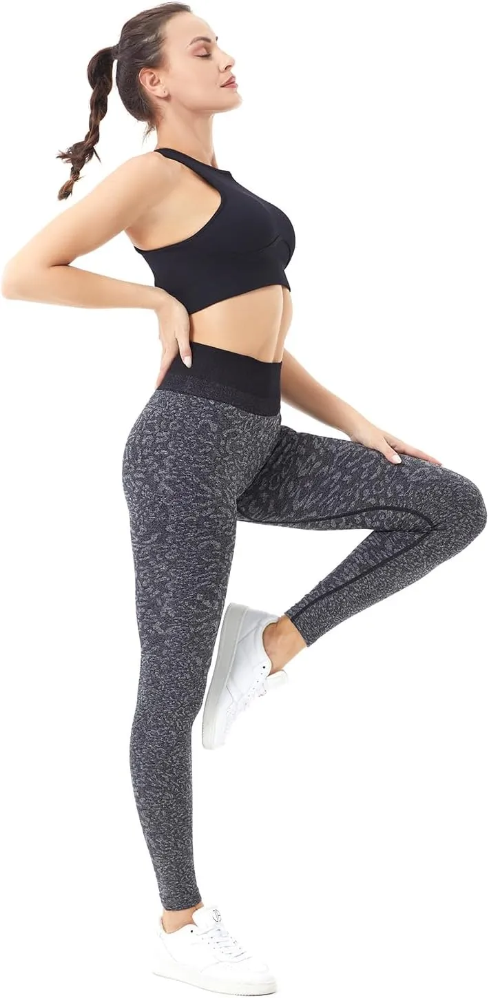 Workout Leggings for Women, Butt Lifting Scrunch Leggings Seamless Tummy Control Yoga Pants High Waist Activewear