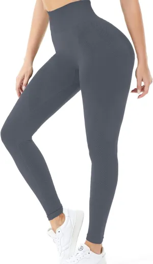 Workout Leggings for Women, Butt Lifting Scrunch Leggings Seamless Tummy Control Yoga Pants High Waist Activewear