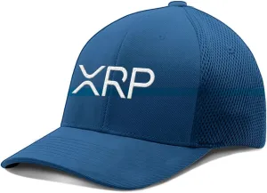 XRP Hat Fitted Flexfit Hats Crypto Baseball Cap for Mens & Womens Ultrafibre Breathable Mesh Side for Casual Wear