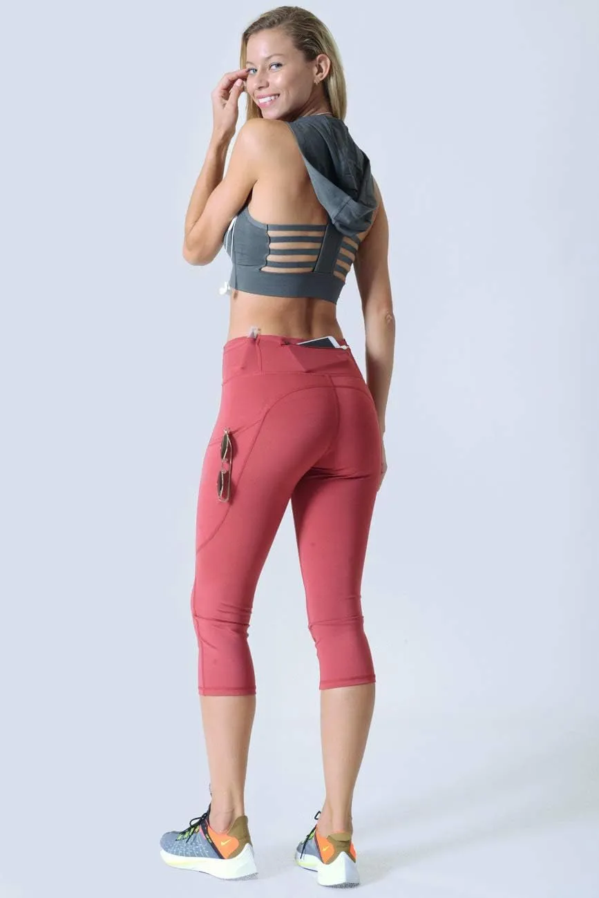 YELETE Women's Jogging Pants High Waist Lattice Ankle Cutout Workout Leggings with Pockets