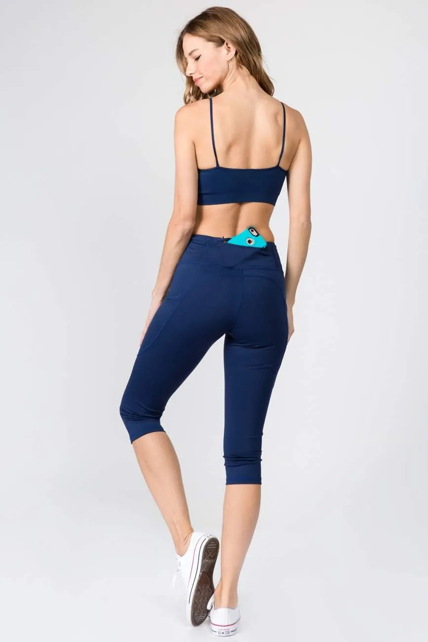 YELETE Women's Jogging Pants High Waist Lattice Ankle Cutout Workout Leggings with Pockets