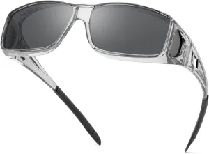 YIMI Wrap Around Fashion Sunglasses Polarized Lens Wear Over Prescription Glasses Fit Over Regular Eyeglasses UV Protection