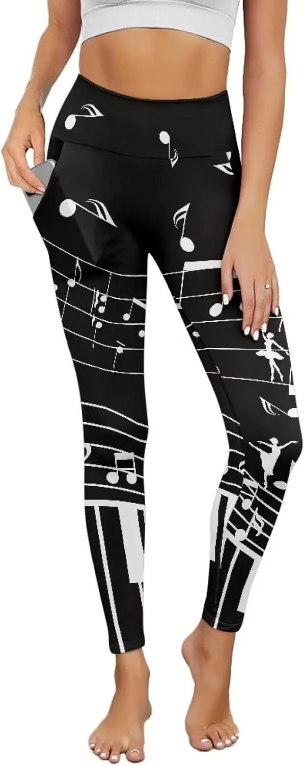 Yoga Pants Women Plus Size Leggings with Pockets Tummy Control Activewear Leggings for Womens