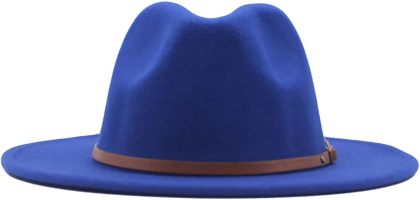 YOLAI Big Brim Panama Fedora Hat - Suede, Large, Men's & Women's Rancher Hat